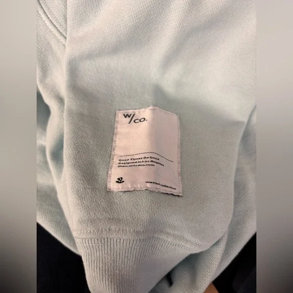 Wasted Collective Oversized Sweatshirt Hoodie Light Teal Size Small NWT. - Picture 2 of 3